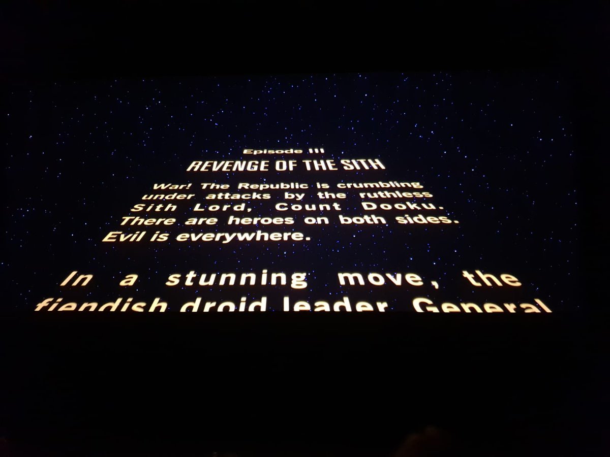 Can't describe what George Lucas and John Williams together mean to me. Last night I got lucky to feel it again: 
RotS is a masterpiece which takes my mind on a journey, feeling like I left my body and earth ...even though I just sat in a room for 2.5 hours...

#RevengeOfTheSith