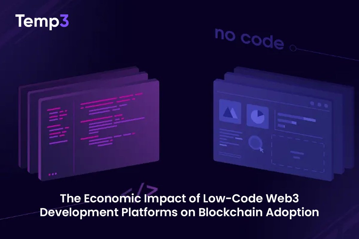 temp3io's tweet photo. ☕️Gm

The economic impact of low-code #Web3 development platforms on #blockchain adoption 🔍

💻Sharing here: https://t.co/H2OuUJBQZB https://t.co/HO8mHaysxl