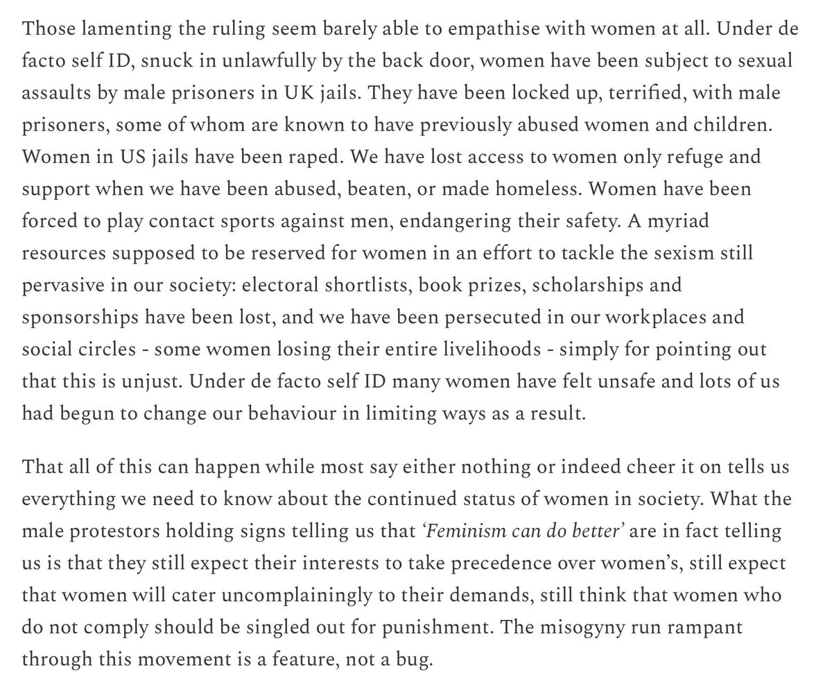 Amyah (@amyaha_) on Twitter photo Good to have clarity. Toilets are important & since the ruling, where TW will piss has been a main focus of media concern
<a href="/GappyTales/">Harvey Jeni</a> tells a bigger story
jeniharveymindthegap.substack.com
When so much has been lost, EHRCโs subject choice for its 1st interim guidance leaves me conflicted Good to have clarity. Toilets are important & since the ruling, where TW will piss has been a main focus of media concern
<a href="/GappyTales/">Harvey Jeni</a> tells a bigger story
jeniharveymindthegap.substack.com
When so much has been lost, EHRCโs subject choice for its 1st interim guidance leaves me conflicted
