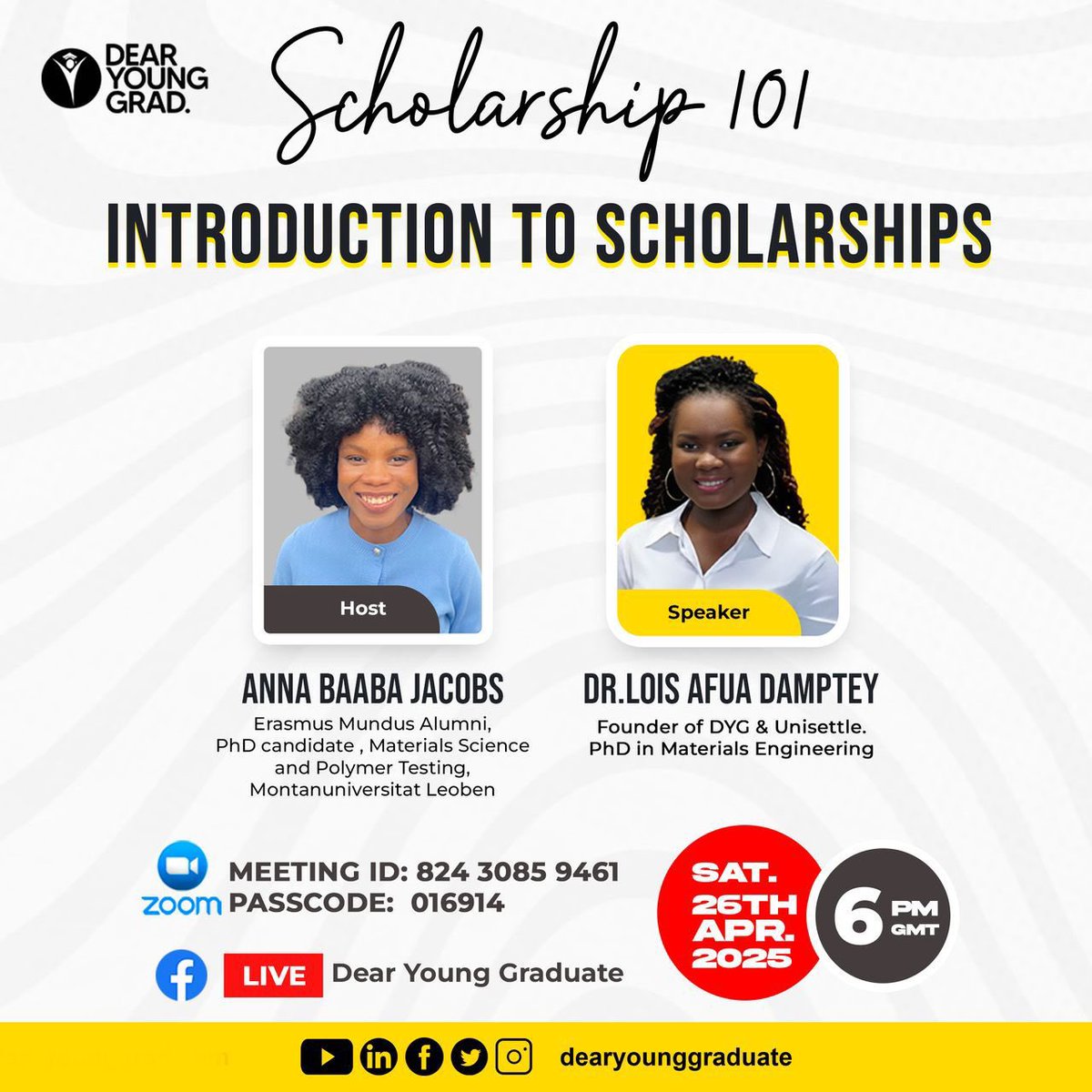 Get your pens and notebooks ready for an insightful session today. 

Don’t miss this!