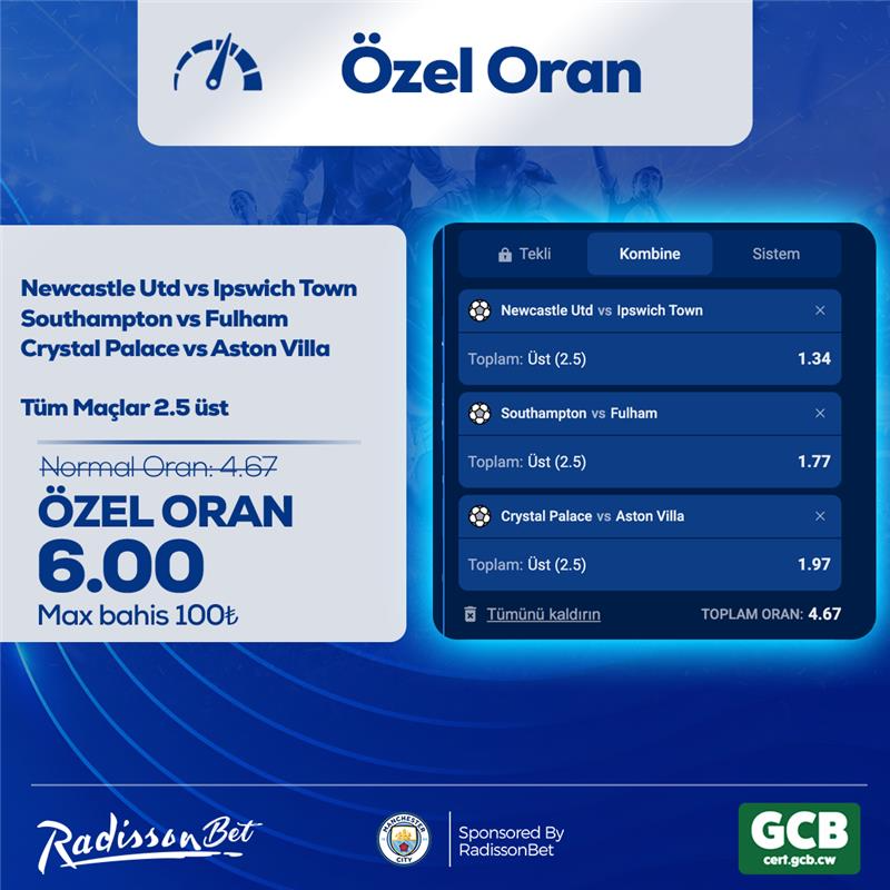 radissonbets's tweet photo. 🏆 Radisson Özel Oranlarla Futbol Aşkınızı Doruklara Taşıyoruz!
Bugüne özel, maç heyecanınızı ikiye katlayacak eşsiz oranlar sizleri bekliyor:
Futbol tutkunları, bu alevlenen heyecana ortak olmak için spor bahisleri arama sayfasına #28611 yazmanız yeterli
https://t.co/1c5lztKjET https://t.co/fvPPpiijpq