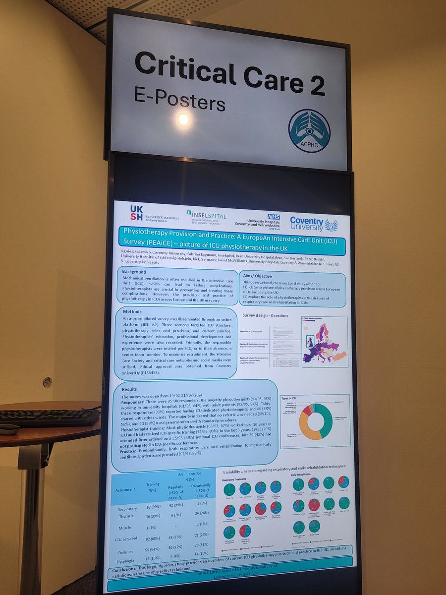 Agnieszka Lewko PhD (she/her) 💙🇺🇦 (@agnieszkalewko) on Twitter photo Exciting to present the UK data from the PEAiCE project <a href="/TheACPRC/">ACPRC</a> conference. See the poster P89 through the app or on the Critical Care 2 screen. <a href="/Davido744/">Prof David McWilliams</a> <a href="/SabrinaEggmann/">Sabrina Eggmann, PhD</a> <a href="/NydahlPeter/">Peter Nydahl</a> Exciting to present the UK data from the PEAiCE project <a href="/TheACPRC/">ACPRC</a> conference. See the poster P89 through the app or on the Critical Care 2 screen. <a href="/Davido744/">Prof David McWilliams</a> <a href="/SabrinaEggmann/">Sabrina Eggmann, PhD</a> <a href="/NydahlPeter/">Peter Nydahl</a>
