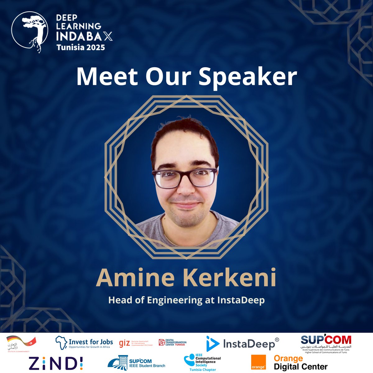 Excited to host Amine Kerkeni, Head of Engineering at InstaDeep, as keynote speaker at #IndabaXTunisia2025 
Topic: "From Chips to Pills: How AI Is Re-engineering Life-Sciences R&amp;D."

Get ready for a deep dive into AI innovation! 🚀
 #IndabaXTunisia2025 #ShapingTheFutureOfAI