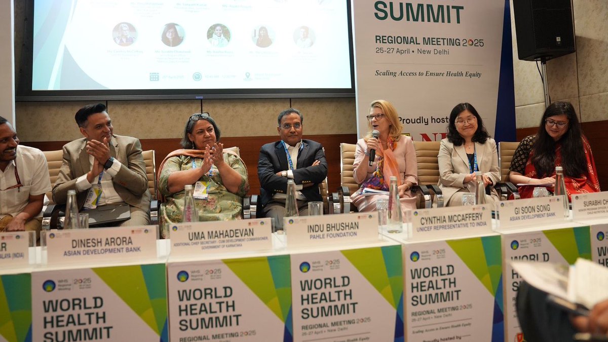 UNICEFIndiaRep's tweet image. Participated in #WHSNewDelhi2025 for stronger partnership and advocacy on Early Childhood Development for best start in life #ForEveryChild.
Investing in ECD boosts cognitive skills, emotional well-being and social abilities, laying foundation for a child’s lifelong success.
