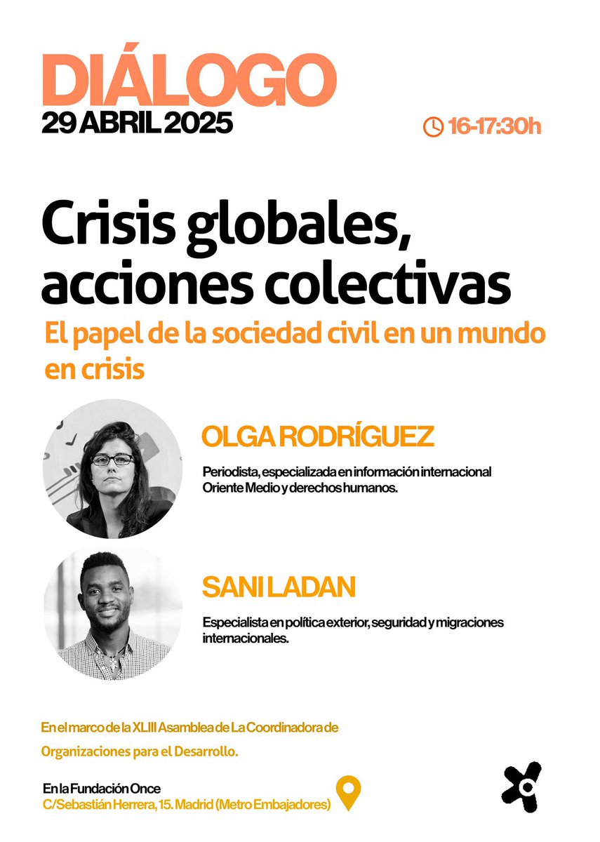 🗓️Este próximo martes 29, Crisis globales, acciones colectivas, para pensar el mundo 🌏

Madrid, C/ Sebastian Herrera 15 🕢16:30