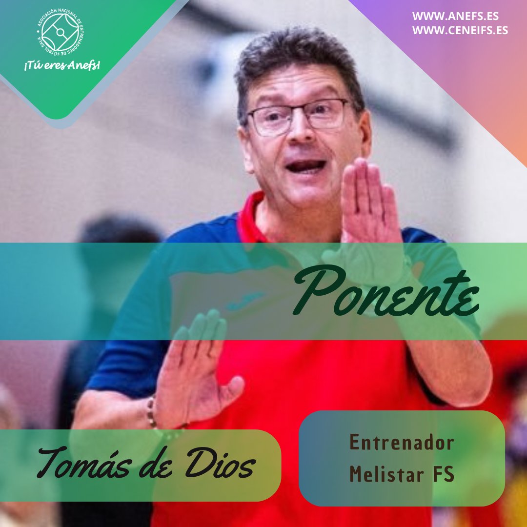 Anefs's tweet photo. Tenemos el placer de anunciar que @tomasdediosfs  formará parte de nuestro elenco de ponentes en el próximo XXVI Congreso Nacional ANEFS que se celebrará en Manzanares. https://t.co/svTAJYLXNj