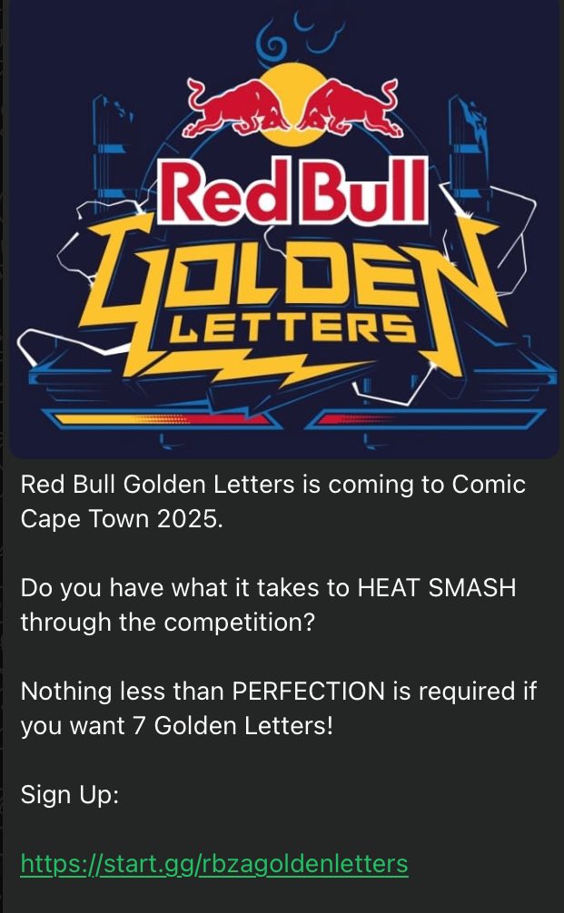 What’s with South African gaming events and having terrible Marketing 😂💀 

<a href="/ComicConCPT/">Comic Con Cape Town</a> announces a MAJOR Tekken event with most probably a trip overseas for the winner the weekend before Comic Con is going on 🤔