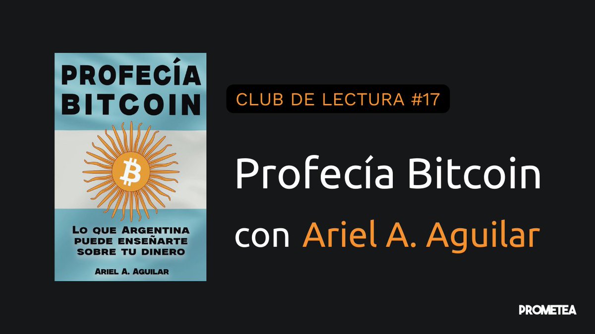 PROMETEA (@prometeabtc) on Twitter photo Mañana domingo 27 nos encontramos para hablar sobre "Profecía Bitcoin". Tendremos el lujo de contar con la compañía de su autor: <a href="/arielaguilar/">EvangelistaBitcoin</a>
¡Ven y pregúntale lo que quieras sobre su libro!🔥
Hora: 22:00 (CEST)
Únete al club aquí:
bit.ly/Telegram_Prome… Mañana domingo 27 nos encontramos para hablar sobre "Profecía Bitcoin". Tendremos el lujo de contar con la compañía de su autor: <a href="/arielaguilar/">EvangelistaBitcoin</a>
¡Ven y pregúntale lo que quieras sobre su libro!🔥
Hora: 22:00 (CEST)
Únete al club aquí:
bit.ly/Telegram_Prome…