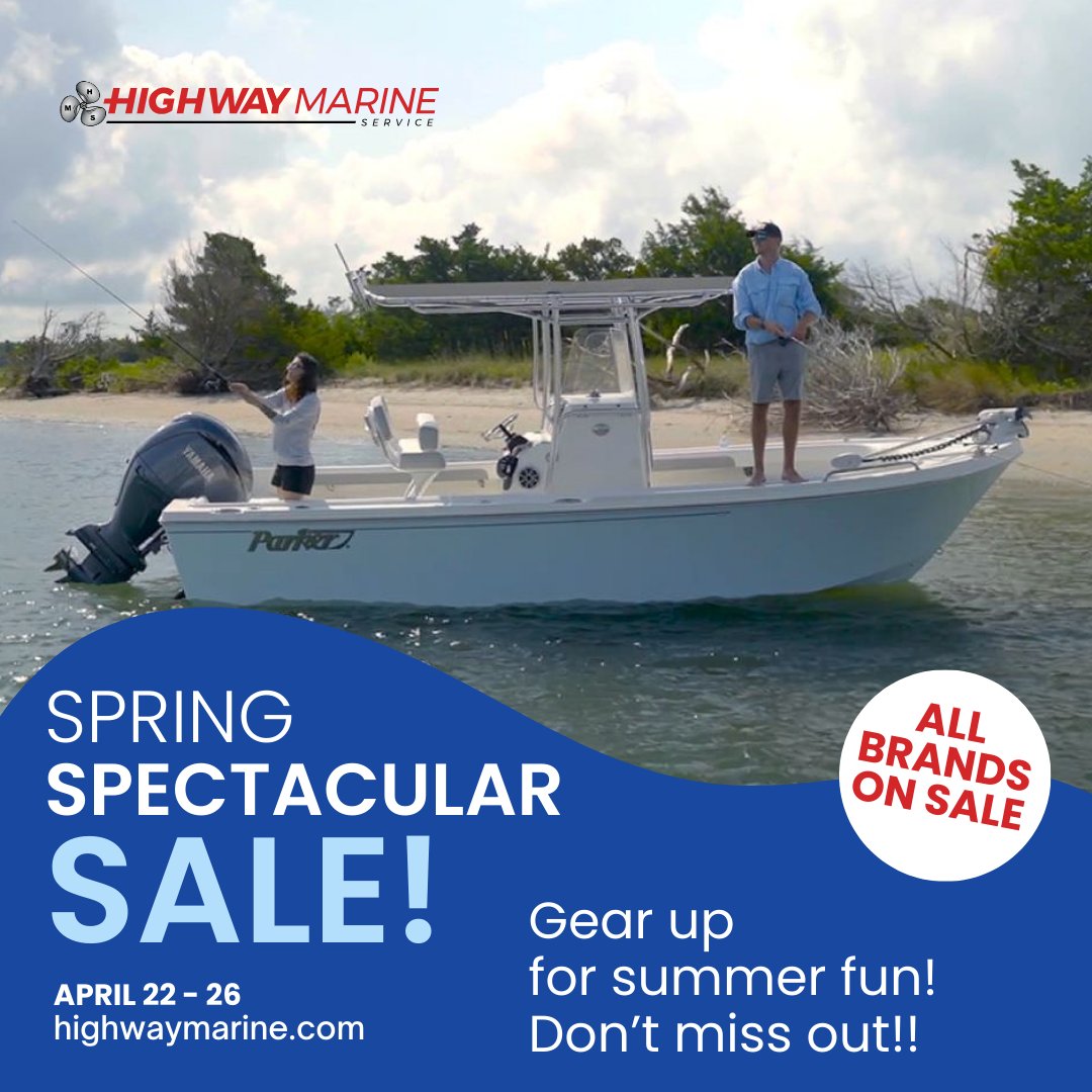 HighwayMarine's tweet photo. 🌊 Adventure Awaits! 🌊

Sail into savings this Tuesday
Saturday!

🚤 Yamaha Boats 19-27’
🌊 WaveRunners (All Models!)
 🎣 Parker &amp; Crestliner Fishing Boats
 🔆 Godfrey Pontoons
  🌀 Hurricane Deck Boats

 Gear up for summer fun — don’t miss
 this!

#highwaymarine #sale #boating https://t.co/Xp2qfVgMWf