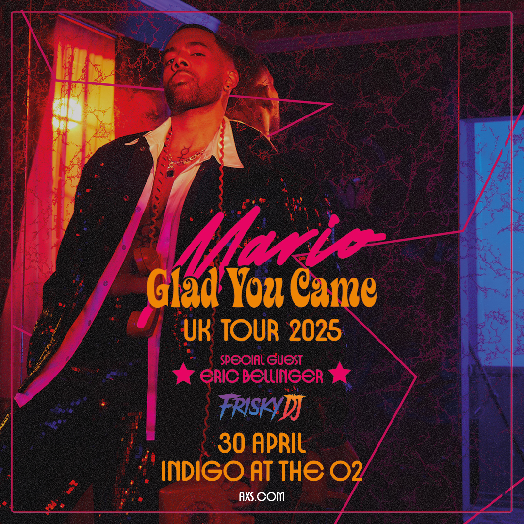 Special guests added &gt;&gt; joining Mario (<a href="/OHYESMARIO/">Mario</a> ) on his 'Glad You Came' London show on 30th April will be <a href="/FriskyDJ/">FriskyDJ</a> and <a href="/EricBellinger/">Eric Bellinger</a> 

Tickets running low so better grab yours quick 🎟️ bit.ly/Mario_indigo