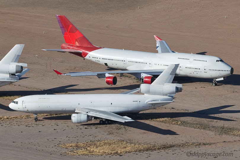 An update from MZJ! Here's a photo of my sister G-VGAL 'Jersey Girl' taken by ©️ Skippyscage in February this year. Considering we're in our 5th year here and she was the designated donor aircraft for Atlas Air I think she looks in reasonable shape! ✈️😍 #VirginAtlantic #B747