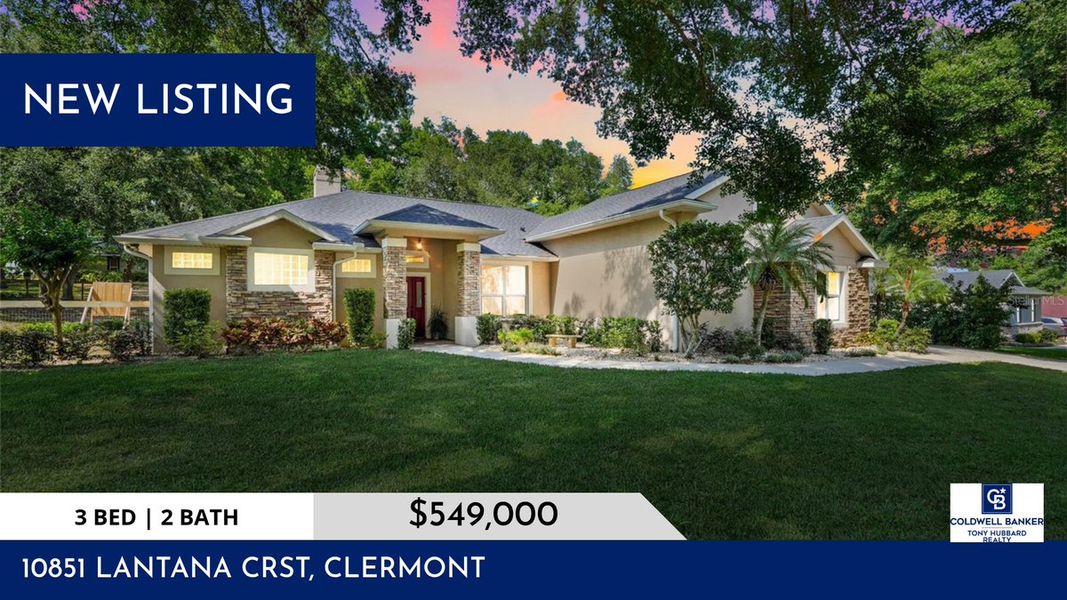 CBTonyhub's tweet photo. 📍 New Listing 📍 Take a look at this fantastic new property that just hit the market located at 10851 Lantana Crst in Clermont. Reach out here or at (407) 947-6771 for more information

Coldwell Banker Tony Hubbard Realty
1795 E. ... https://t.co/IBgT5GkN81 https://t.co/2Mhm3fzunC