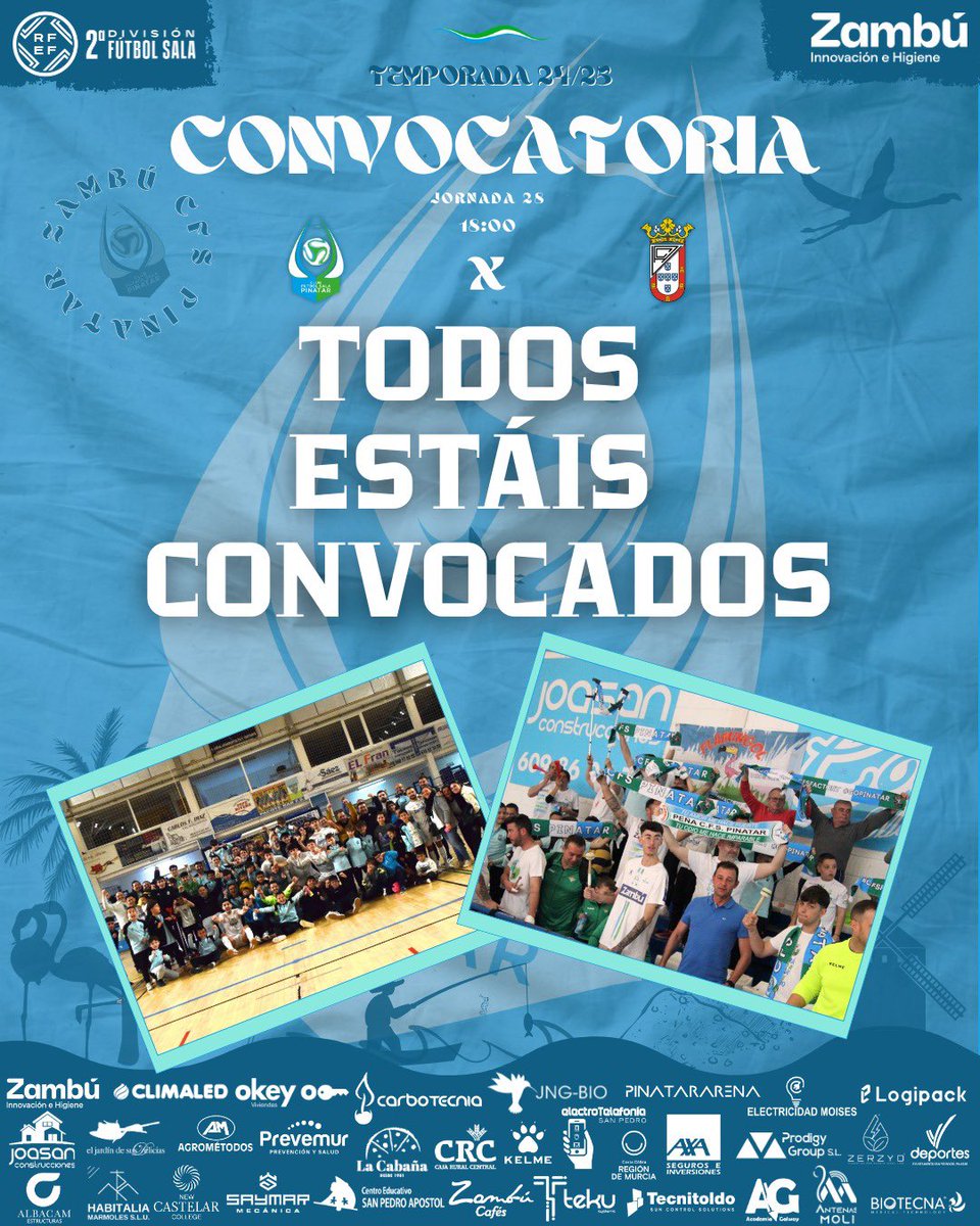 Juanpi 🧻 🧼 🧴 (@10juanpi10) on Twitter photo HOY!!!!
A las 18h nos jugamos algo más que 3 puntos!!!
TODOS ESTÁIS CONVOCADOS!!!!!
VAMOS!!!
<a href="/CFS_Pinatar/">Zambú CFS Pinatar</a> #Juanpi10 HOY!!!!
A las 18h nos jugamos algo más que 3 puntos!!!
TODOS ESTÁIS CONVOCADOS!!!!!
VAMOS!!!
<a href="/CFS_Pinatar/">Zambú CFS Pinatar</a> #Juanpi10