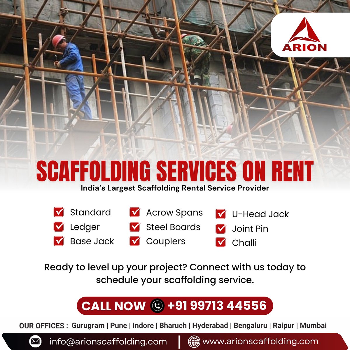 Arionscaffold's tweet photo. 🏗️ Get top-quality scaffolding equipment from Arion Scaffolding at unbeatable prices. Safe, reliable, and ready when you are! 💪
☎ Call : 9971344556

#ArionScaffolding #ConstructionExcellence #ScaffoldingExperts #ConstructionEssentials #cuplock #cuplockscaffolding #builder https://t.co/64746rFw3U