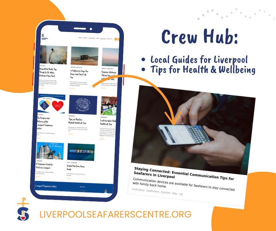 Read our latest Crew Hub Blog on Staying Connected: Tips for Seafarers visiting Liverpool

Read our latest blog here - liverpoolseafarerscentre.org/resources/stay…

#maritime #crew #seafarer #seafarers #welfare #charity #liverpool