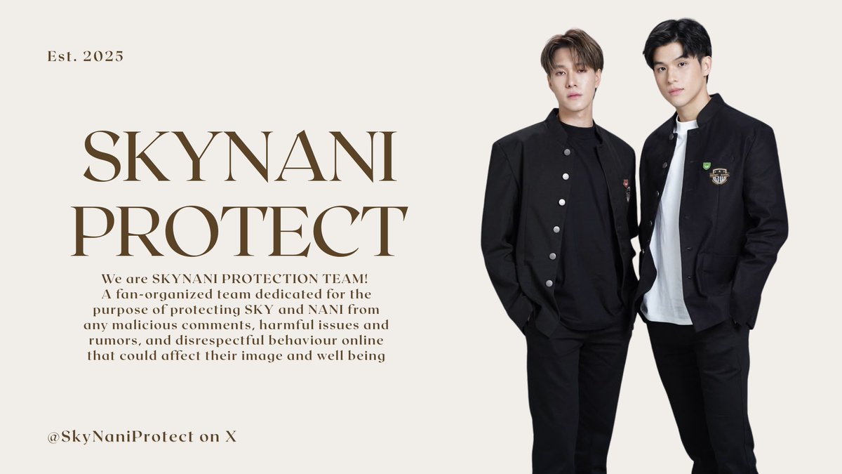 SkyNaniProtect's tweet image. Hello, everyone!
We're SKYNANI PROTECTION TEAM, a fan-organized team dedicated to protecting Sky and Nani from any malicious comments that could harm their image and well-being.
For more details on how we work, how to report, and our rules, please check out the thread below! ⬇️
