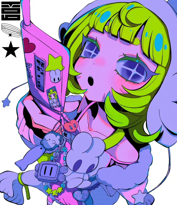 告知5/1-7  日暮里 元映画館にて#Y2Kぬい展 に参加します イラスト作品やグッズ、服、ぬいぐるみなど展示販売します宜しくお願いします詳細  