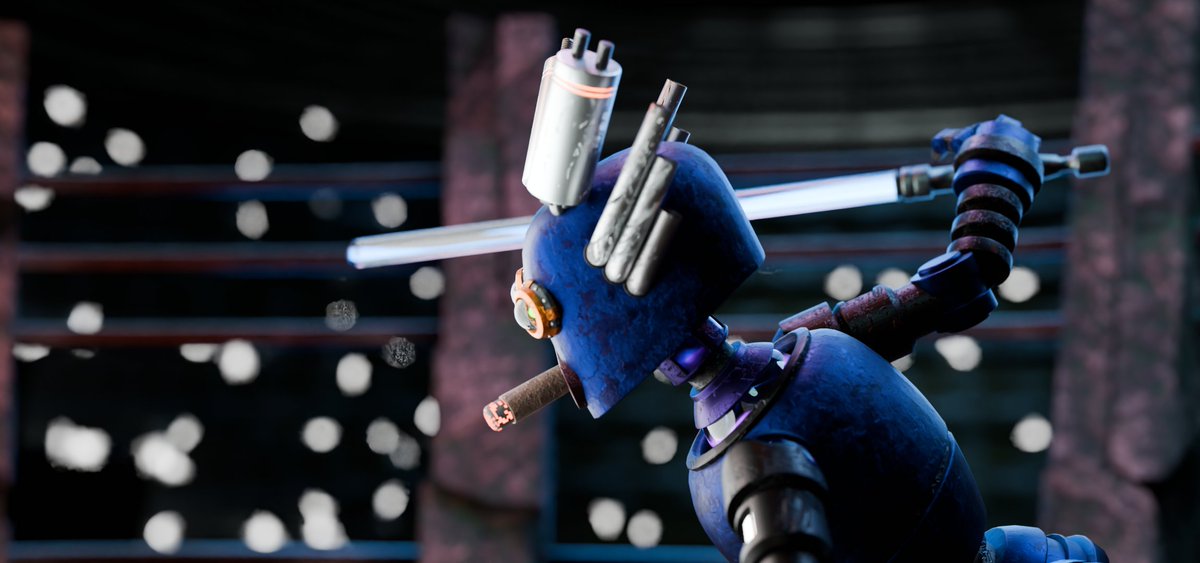 SpaceRobotsNFT's tweet image. //: Wallpaper protocol 43 # Status: published  
//: The Blue Fighter #SpaceRobots