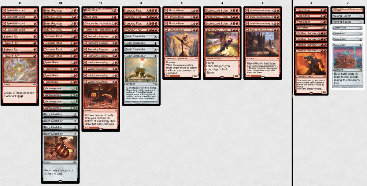Richard Neal (@selesneal) on Twitter photo Top 4'd the late-night Modern Challenge with <a href="/_SoggyCheerios/">SoggyCheerios</a>'s Mono-R Stormscale Belcher! Was very impressed by its ability to fight through hate, on top of some pretty consistent T2/T3 wins!
Play 4 Irencrag Feat! Top 4'd the late-night Modern Challenge with <a href="/_SoggyCheerios/">SoggyCheerios</a>'s Mono-R Stormscale Belcher! Was very impressed by its ability to fight through hate, on top of some pretty consistent T2/T3 wins!
Play 4 Irencrag Feat!