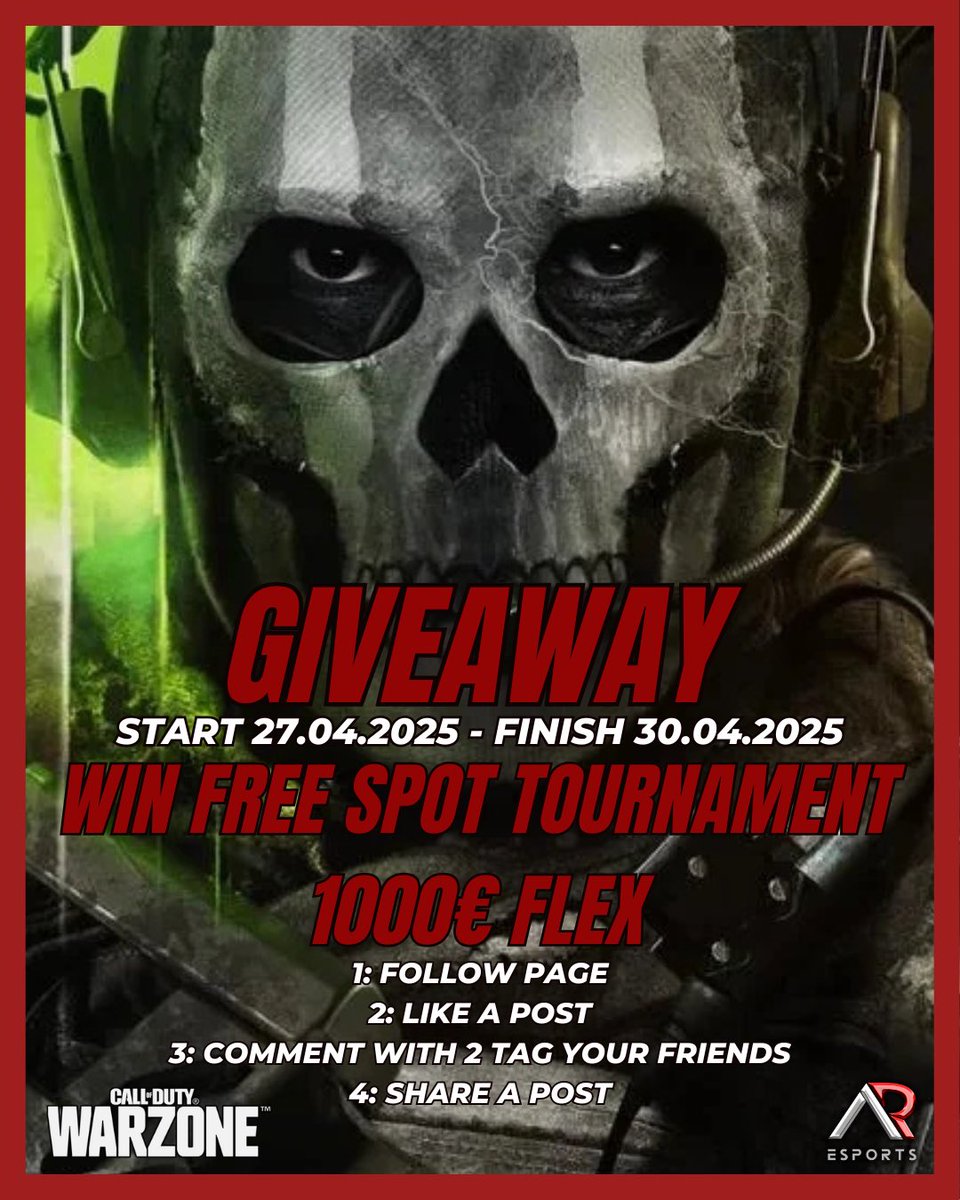 ArEsportsGaming's tweet image. 🏆GIVEAWAY CUSTOM TRIO🏆

🔔| FOLLOW OUR PAGE
❤️| LIKE POST
🖊️| COMMENT WITH 2 TAG FRIENDS
🔁| SHARE POST

Follow all the steps to try to win a free spot for your team at the big event. 
We will announce the lucky winner in the comments on 30 April 7:00 PM CET

#CallofDuty…