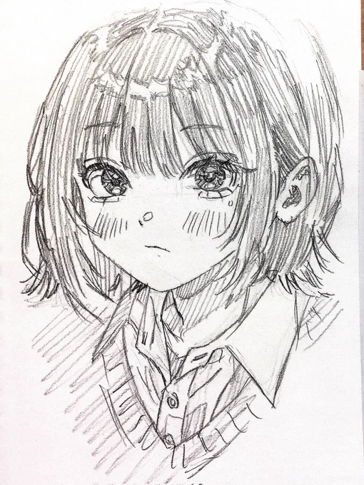 クリっとした
大きなお目々が
描きたいと思って、、、 