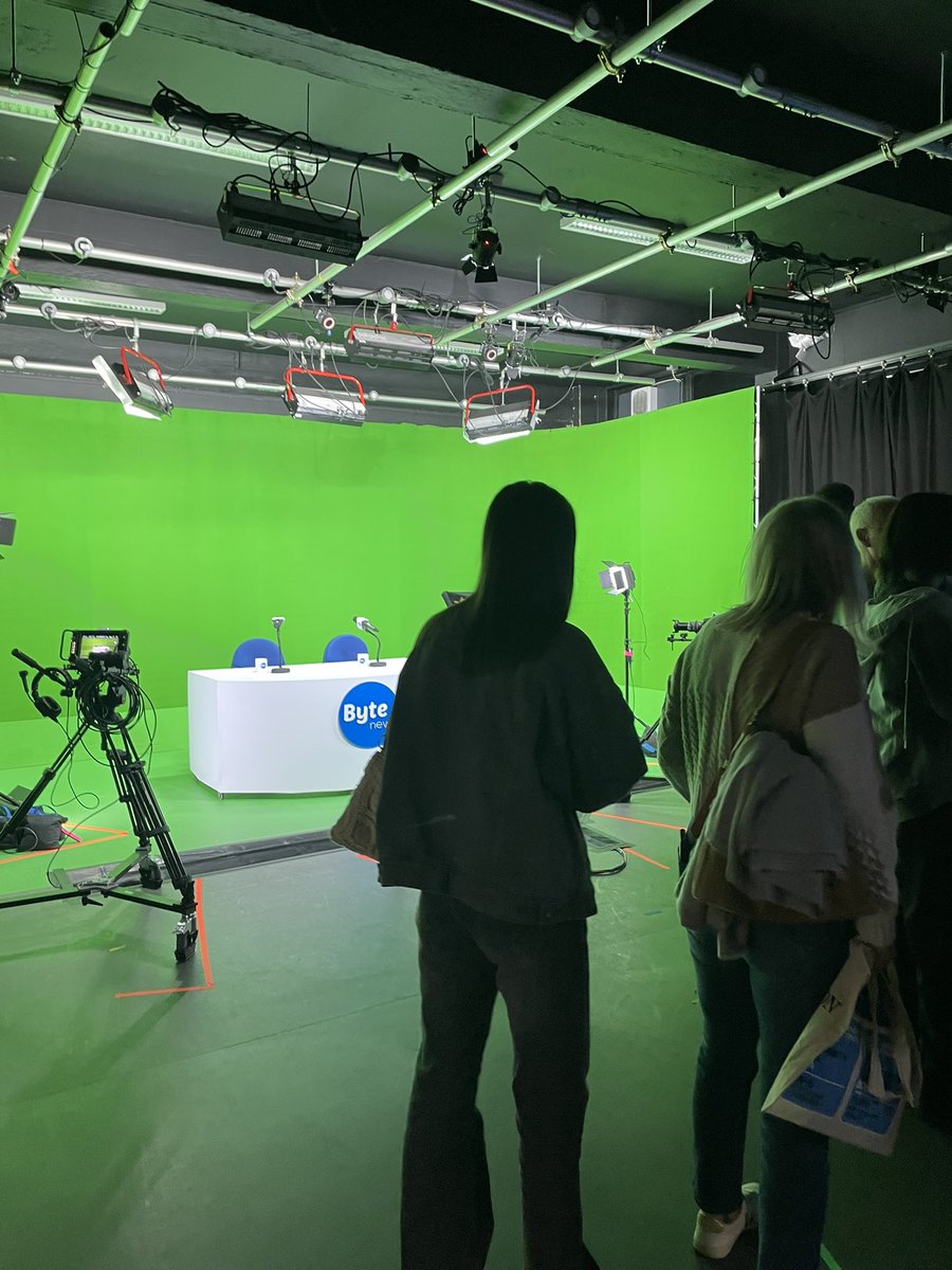 Our Open Day attendees are having a look around <a href="/UWL_LSFMD/">UWL LSFMD</a>’s TV Studio!