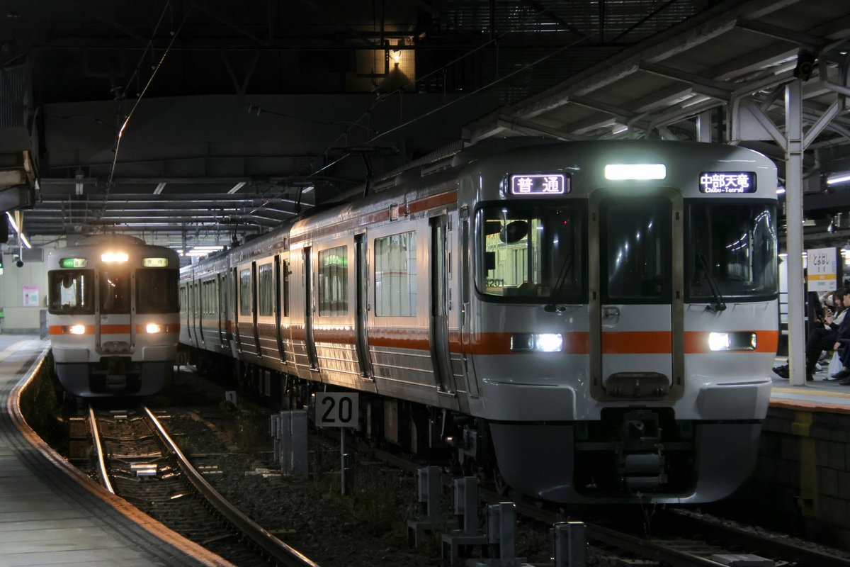 飯田線 553M 中部天竜行き 普段は213系4両ですが、313系1300番代が共通