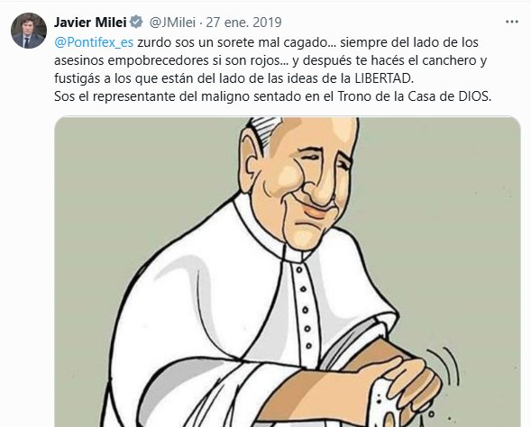 ClaudiodeSanM10's tweet photo. @clarincom Este tipo maneja un nivel superior de hipocresía.
Su palabra y actitudes ya no tienen ninguna credibilidad .
. https://t.co/pb3JjTO3o8