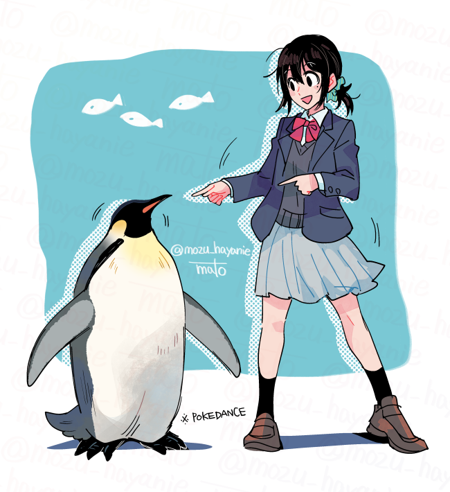 「昨日は #世界ペンギンデー でしたね久しぶりにエンペラーといっしょの二人を描きま」|matoのイラスト