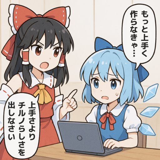 "らしさ"こそが、あなただけの武器になる。
#ゲーム作る霊夢 