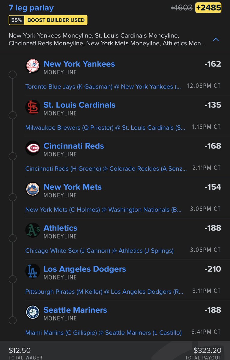 BuildRoll24's tweet photo. #MLB #FanDuel #BoostBuilder #Boost #Parlay (0.125 Units Risked) https://t.co/OdgJ7YJD7Q