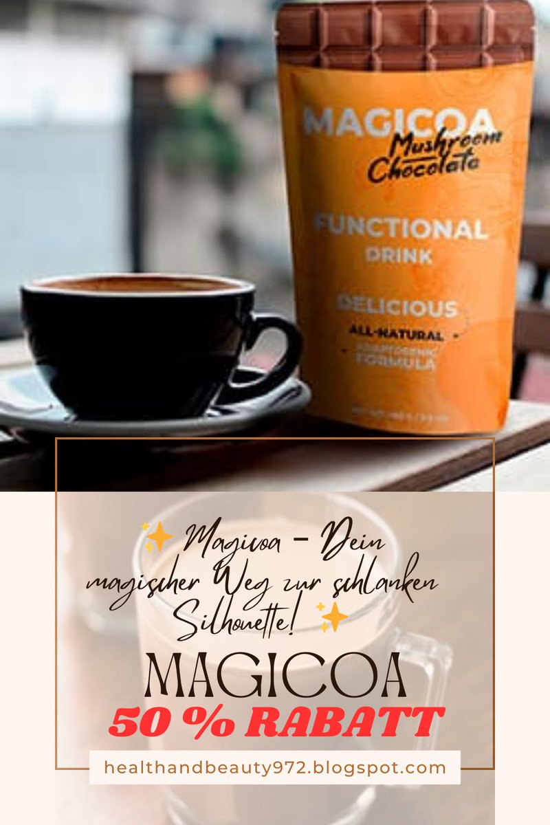trimbleid74721's tweet photo. Kakao + Abnehmen = 💜
#Magicoa macht’s möglich – lecker, natürlich, effektiv.
🇩🇪🇦🇹 Jetzt auch in DE &amp; AT erhältlich!

LINK: https://t.co/zNIlhCN5VX

#SchlankOhneStress #Magicoa #AbnehmenLeichtGemacht #letsdance #KarachiKaMuhafizJ10C #gntm #VfBFCH https://t.co/sAkM9KG3LW