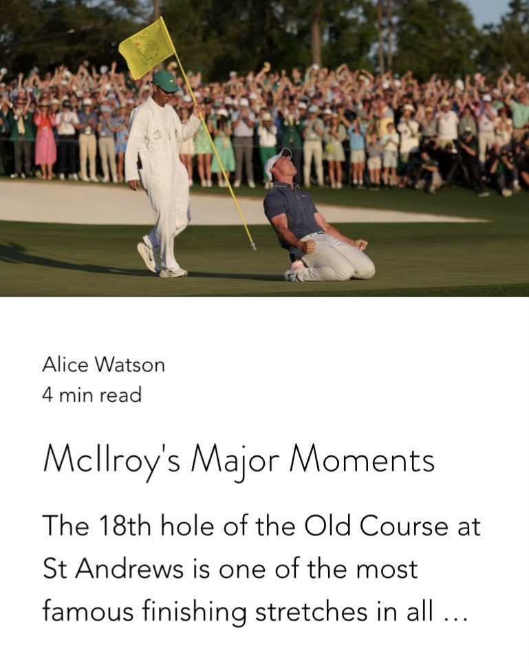 Alice Watson (@aliceewatson) on Twitter photo A short blog post reflecting on <a href="/McIlroyRory/">Rory McIlroy</a>’s Masters victory and career Grand Slam - written from my perspective as a devoted fan who’s lived the highs and lows of his recent major performances 🌺⛳️⭐️ aliceewatson.com/post/mcilroy-s… A short blog post reflecting on <a href="/McIlroyRory/">Rory McIlroy</a>’s Masters victory and career Grand Slam - written from my perspective as a devoted fan who’s lived the highs and lows of his recent major performances 🌺⛳️⭐️ aliceewatson.com/post/mcilroy-s…