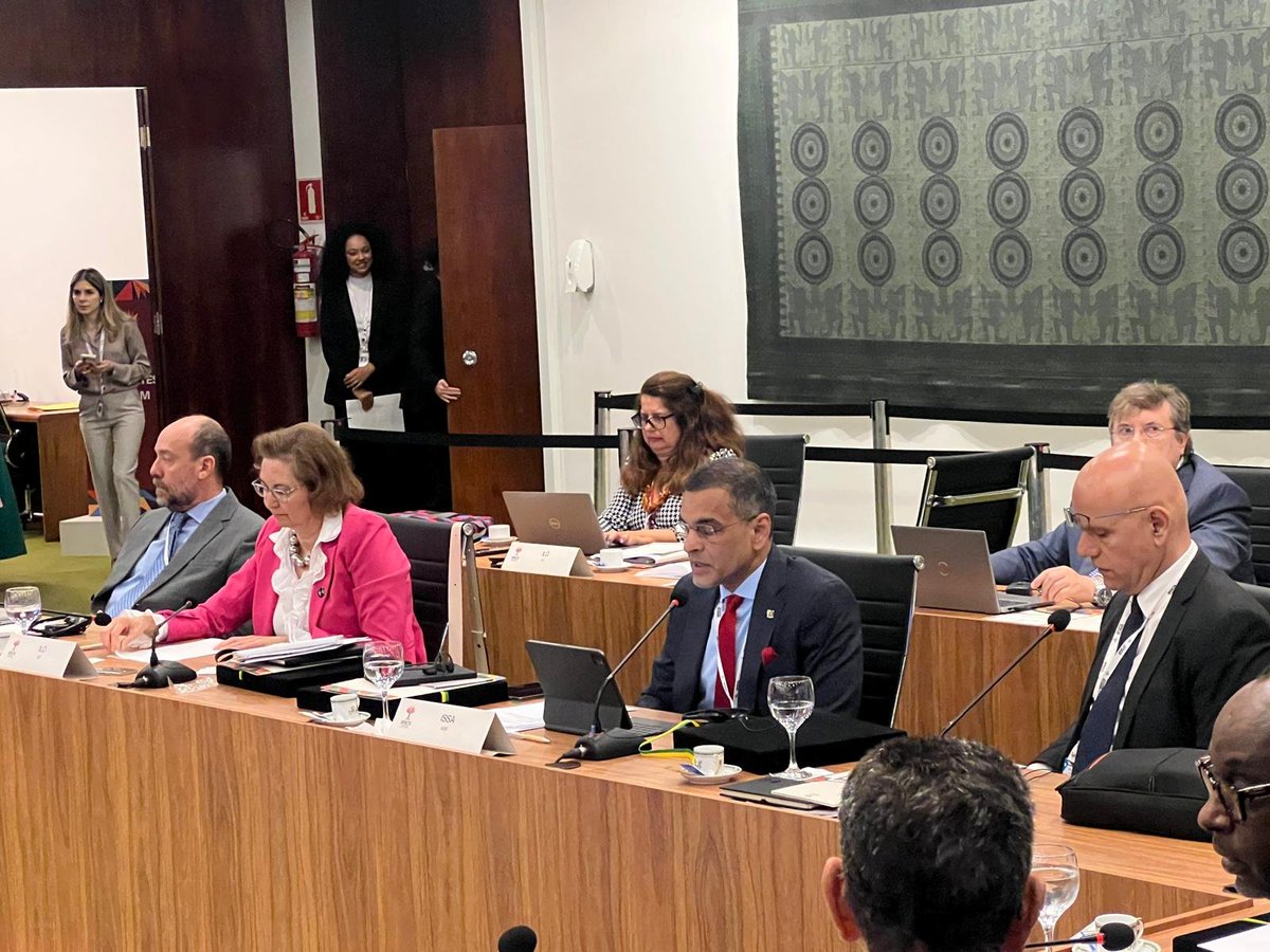 The ISSA President, Dr Mohammed Azman, highlighted the role of #socialprotection as he addressed the #BRICS Ministers of Labour and Employment, which gathered in Brasilia, Brazil on 25 April to discuss impacts of climate change and a just transition in the world of work