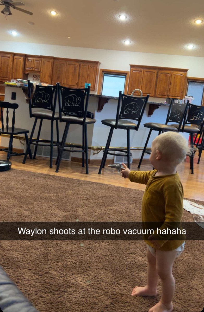 Snap chat from the wife. Stay trapped out there people.