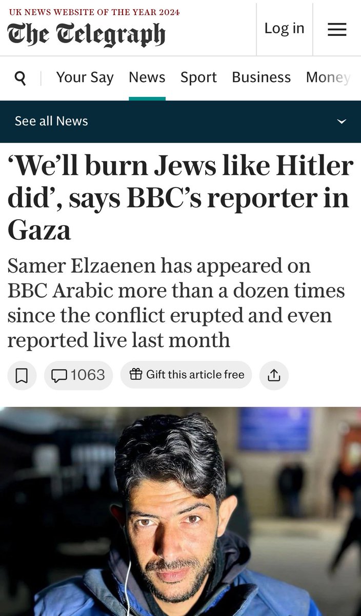“My message to the Zionist Jews: We are going to take our land back, we love death for Allah’s sake the same way you love life. We shall burn you as Hitler did, but this time we won’t have a single one of you left.” 

BBC Arabic is funded by British tax payers.