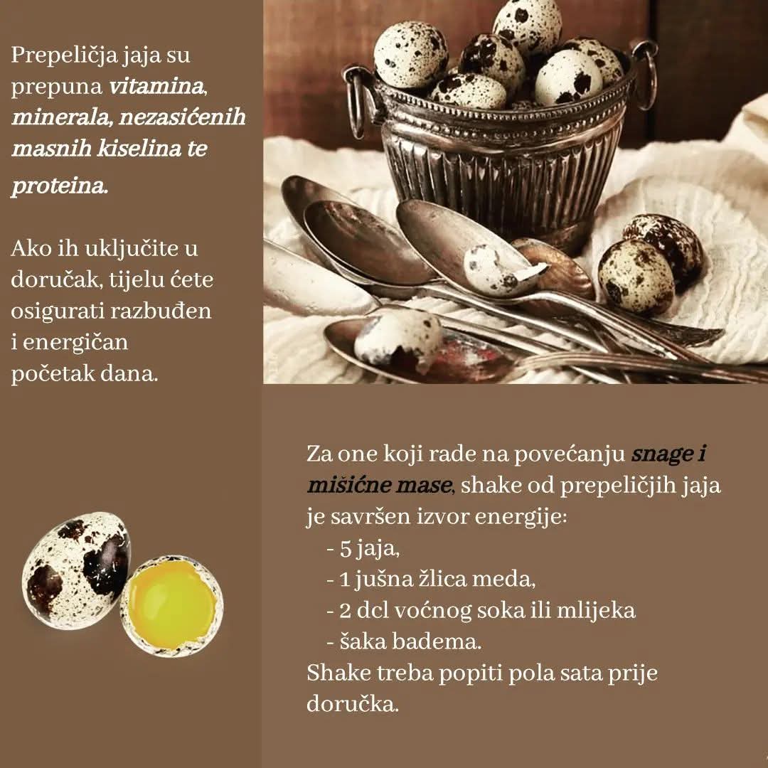 EkoFarmaSibnica's tweet photo. #farmaprepelicasibnica
#jajaprepelica #zdravojaje #superhrana #eliksirzdravkja #imunitet #zdravlje #FitnessMotivation https://t.co/LGyXq467ii