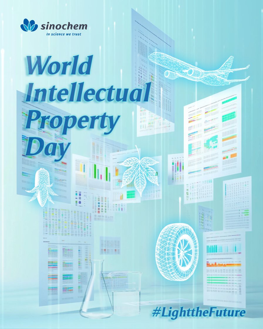 SinochemNews's tweet photo. #LighttheFuture #WorldIntellectualPropertyDay
Sinochem Holdings' subsidiaries prioritize independent innovation. Key achievements include Sinochem International's MIAK technology extending tire lifespan, KraussMaffei's lightweight carbon fiber wheel hubs, and China Seed's rights protection initiatives in Yunnan for the seed industry and farmers.