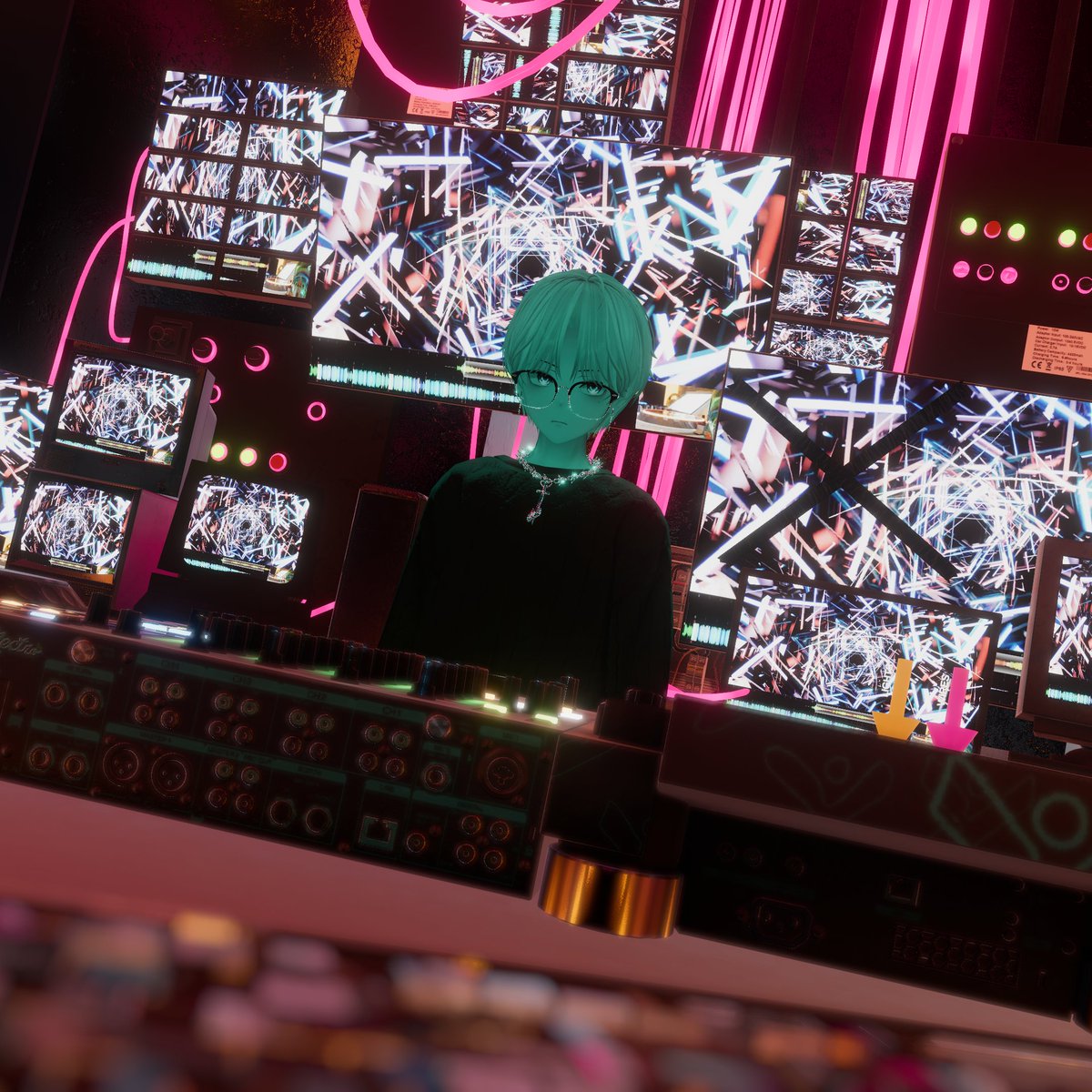 Jixxy_EU's tweet photo. Work? Sleep? Nah. It’s a 7-Day Rave Marathon! 🔥Send Coffee & Glow Sticks!
#VRChat #VRChatPhotography #Ravescene https://t.co/AQzHxYEA1o
