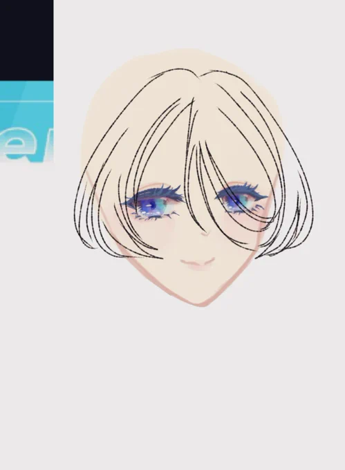 くたばりつつ許可頂いたからよその子かきかきおめめかわちいカラーは元のイラストからスポイトしながら描いてるんだけどうちのスポイト精度が微妙?なのか色をとる度に変わるんだよね…微妙やな思いながら肌の色3回くらい変えてるんだけどしっくり来ないから肌の色だけ自己流に変えるかもです 