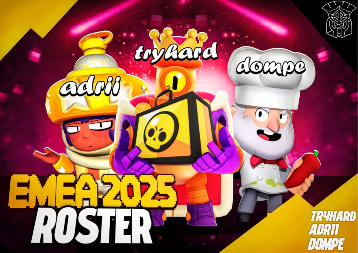 Here we go!
NANI ESPORTS EMEA 2025 ROSTER

- Players
P1:  🇪🇸 <a href="/Tryhardbs_/">tryhard</a> 
P2: 🇪🇸 <a href="/dompe_bs/">Dompe</a> 
P3: 🇪🇸 <a href="/Adriibs/">Adrii</a> 

-Staff
M:  🇫🇷<a href="/ZenoXy__/">Zenoxy</a> 

We trust on them!!!
