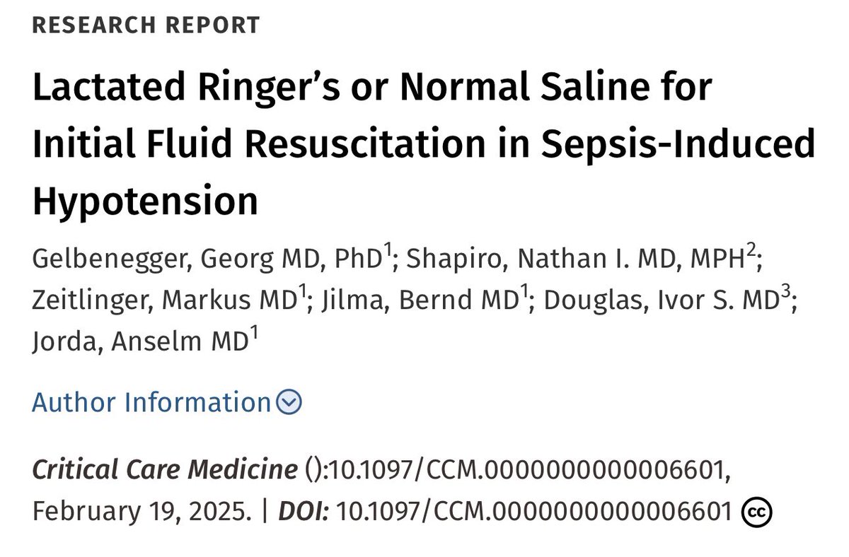 Using normal saline is still common practice despite studies showing that it has potential harm including hyperchloremic metabolic acidosis, renal vasoconstriction, and acute kidney injury in critically ill patients. I think it’s because it’s readily available compared to LR.
