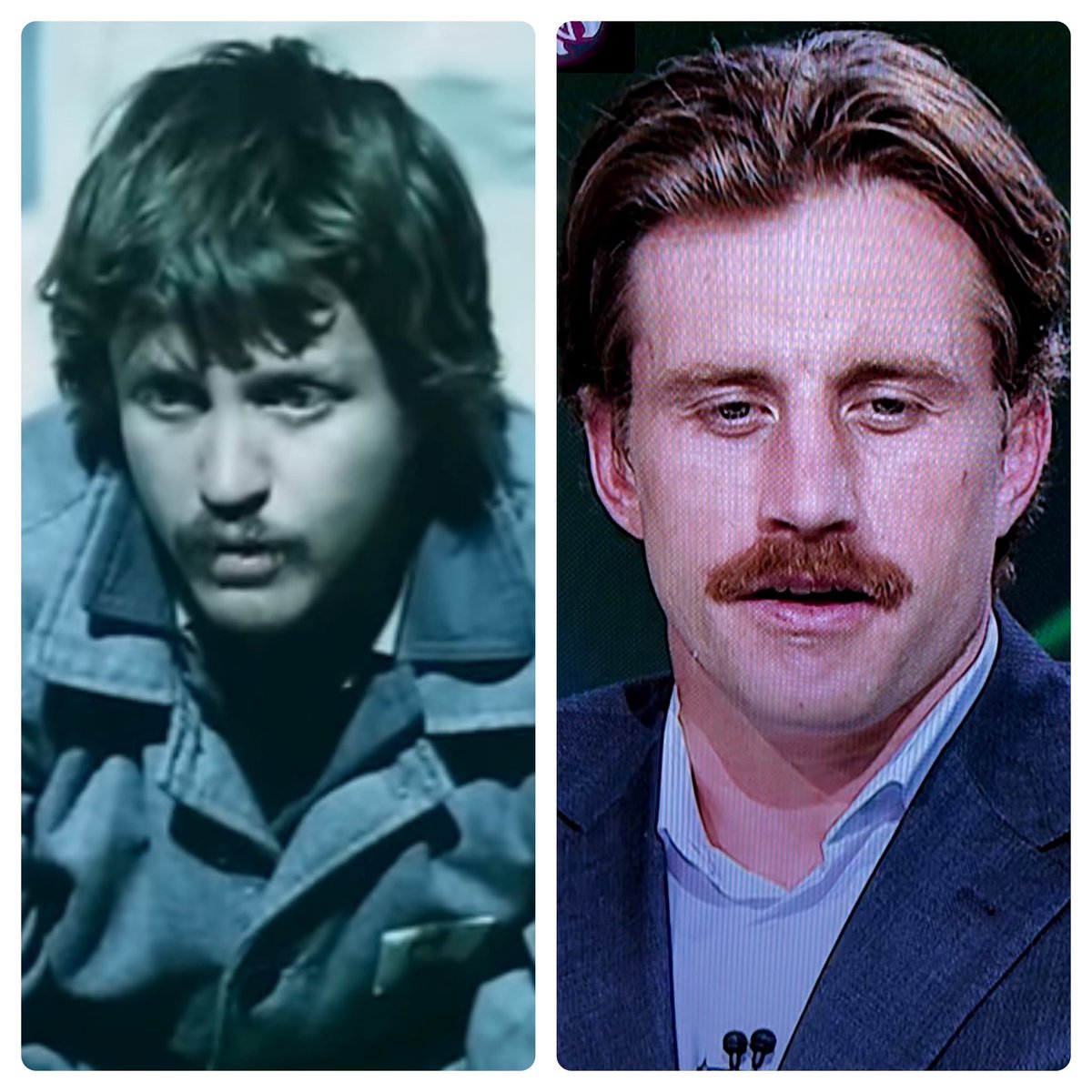 NRLLookAlike's tweet photo. Cameron Munster from @storm and Bluey from the film Chopper https://t.co/lifWpOL06q