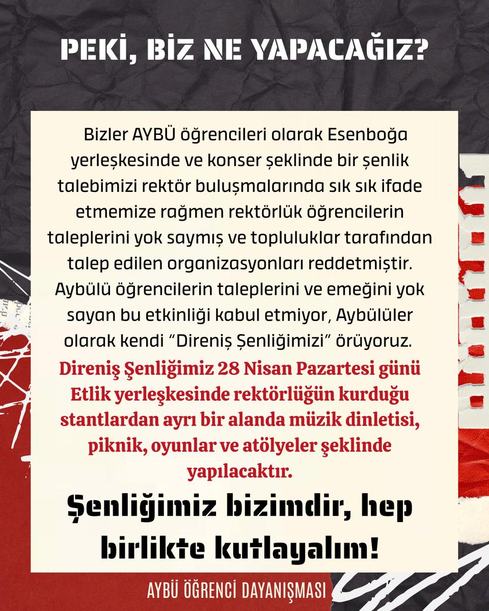 Aybü Öğrenci Dayanışması (@aybudayanismasi) on Twitter photo 