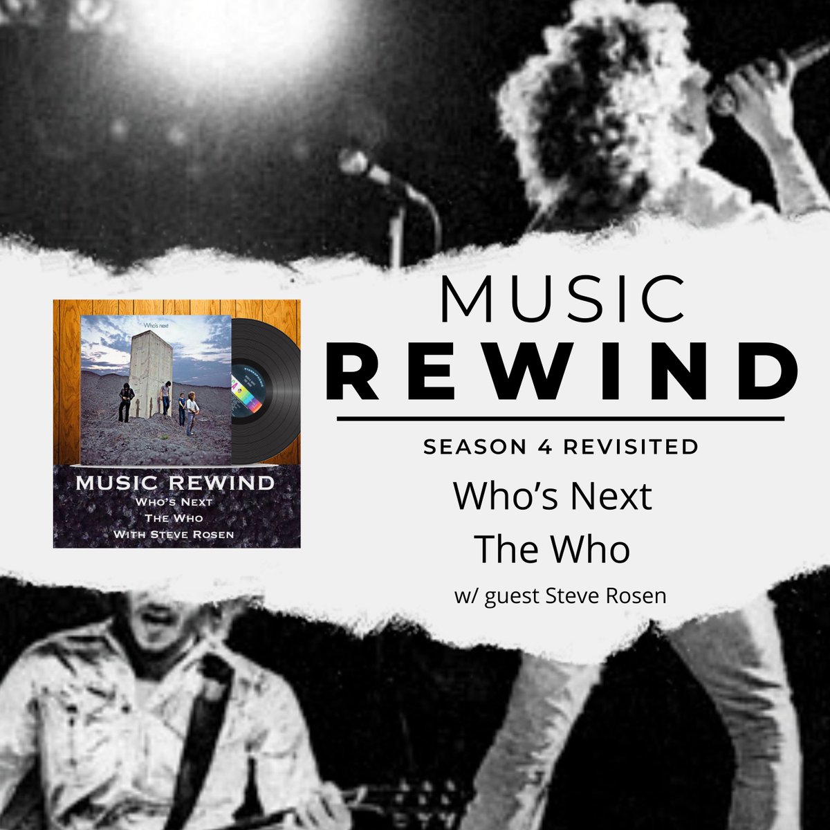 MusicRewindPod's tweet photo. Revisiting the recent Season 4 of Music Rewind.
In Episode 1, we dig into the 1971 album Who's Next by The Who, with rock journalist Steve Rosen.
Great stories, killer tracks, and real talk about a classic album.
#MusicRewind #TheWho #WhosNext #podcast https://t.co/0NsQaxGFET