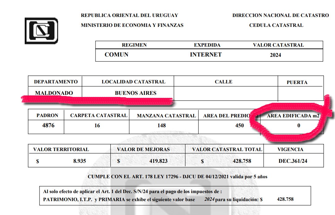 Alfredo_Bruno's tweet photo. X es servicio! 
SI alguien conoce al titular del Padrón 4876 del Balneario Buenos Aires, Maldonado, que le avise que algún inescrupuloso le construyó una finca de 70 Mts2 en su baldío! 😲
Tremendo, no respetan nada! 🤦‍♂️ https://t.co/2UVq1s8IRo