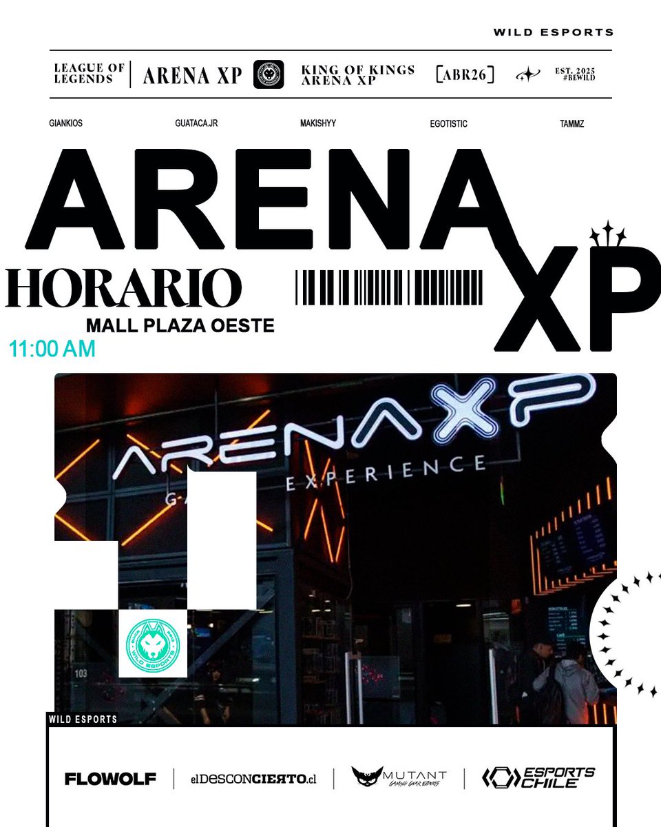 SÁBADO DE LEAGUE OF LEGENDS 🤟🏻

Nos preparamos para romper en la grieta del presencial de <a href="/ArenaXp/">ArenaXp</a> a partir de las 11 am 👾

🆚 <a href="/EternalFlameCL/">Eternal Flame</a> 

No te pierdas de vivir la euforia en vivo en📍Mall Plaza Oeste

📺: Transmisión por confirmar.