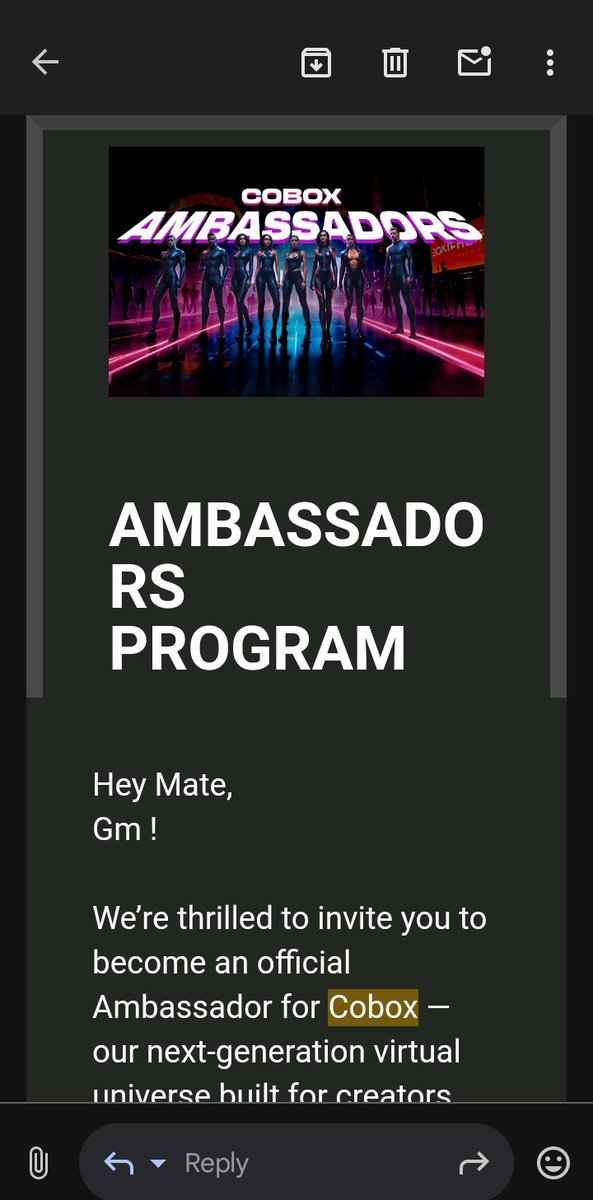 Skykvng01's tweet image. Honored to be among the @COBOXmetaverse ambassadors!
Let’s build smart, not loud.
#CoboxAmbassador #Web3Builder #XPGrind
🚀🚀