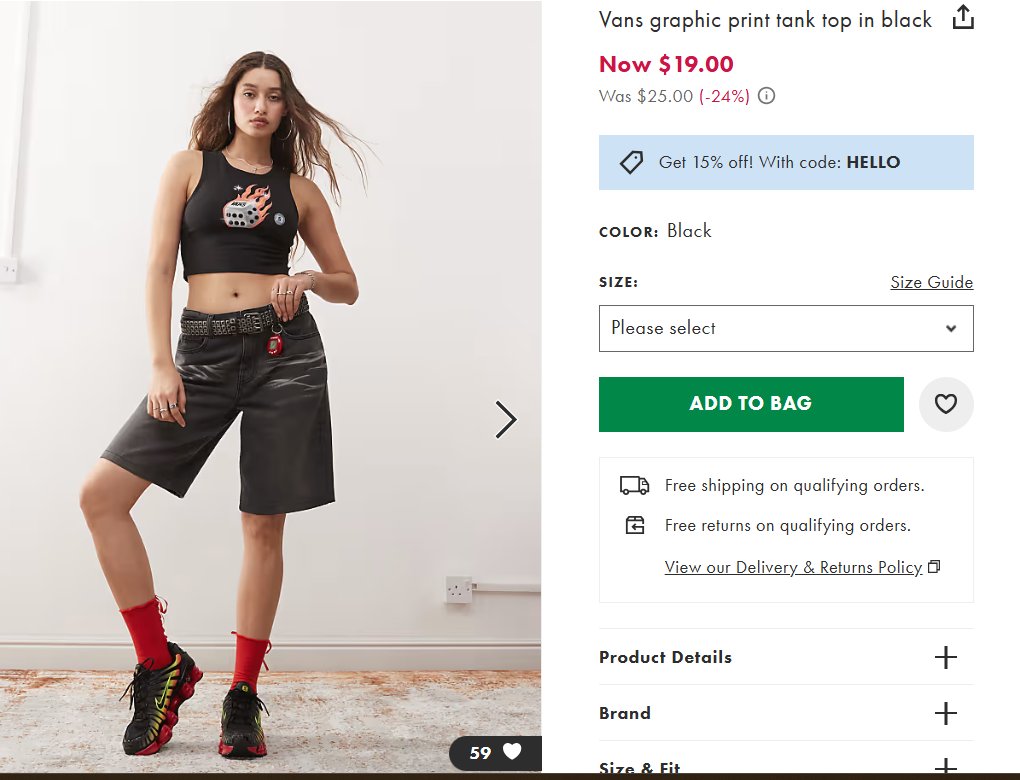 TrendyDeal52's tweet image. Grab the Vans Graphic Print Tank Top in Black for $19.00 (Was $25.00) – 24% off!

sovrn.co/ozzkv2c

 #VansStyle #GraphicTank #SummerDeals