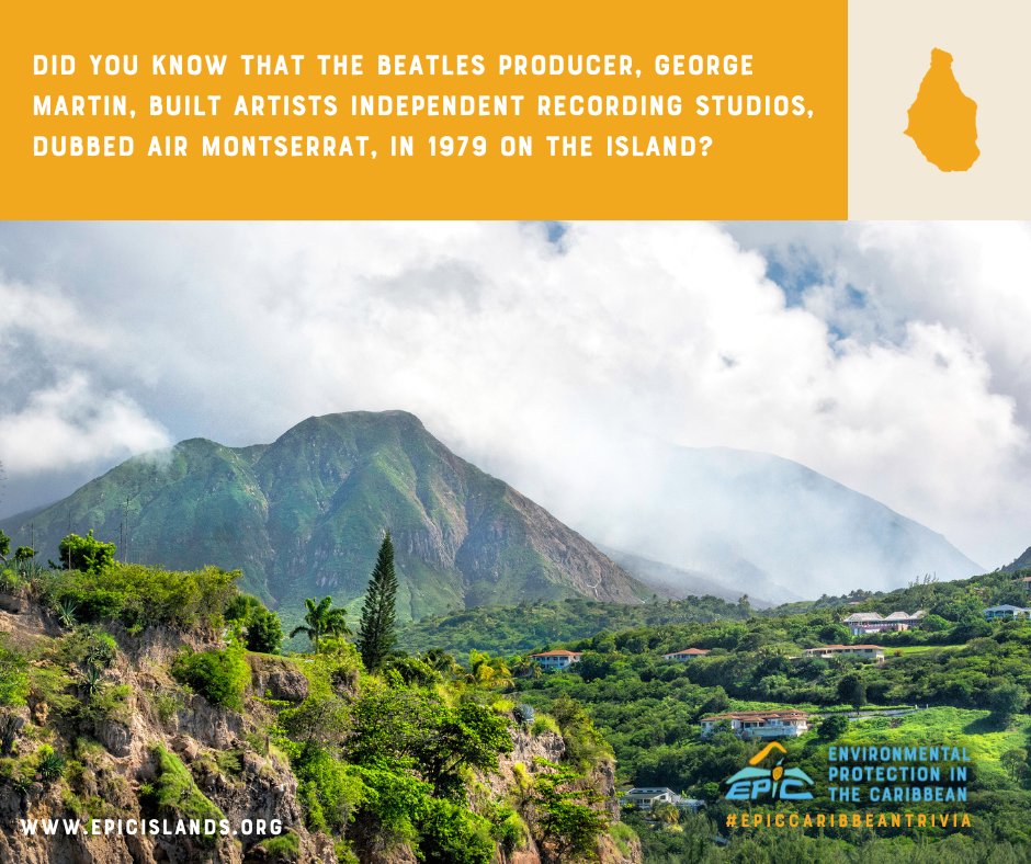 🎶 Did you know Beatles producer George Martin opened AIR Montserrat in 1979?
This island studio hosted Elton John, The Police &amp; more—until natural disasters closed its doors. A tropical slice of music history!

#EPICCaribbeanTrivia #Montserrat #GeorgeMartin #AIRStudios